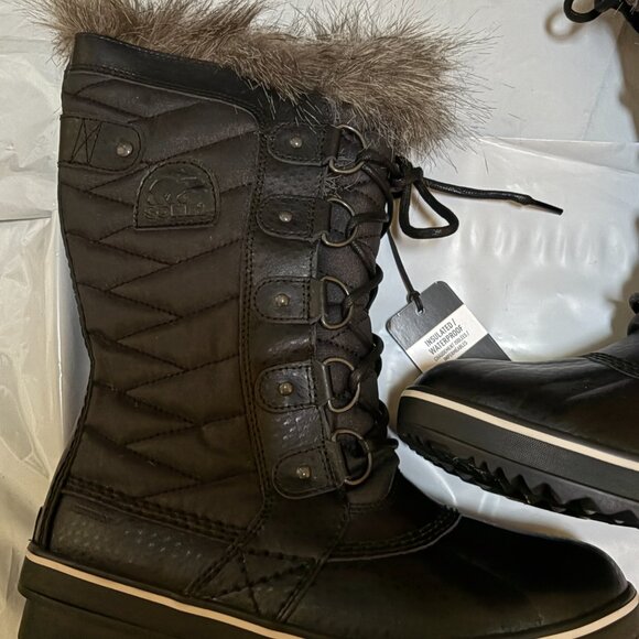 Sorel Woman Arctic Waterproof Boot Sz 7.5 Black $240 Warm - Picture 4 of 6